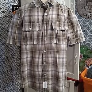 Calvin Klein large button down casual short sleeve